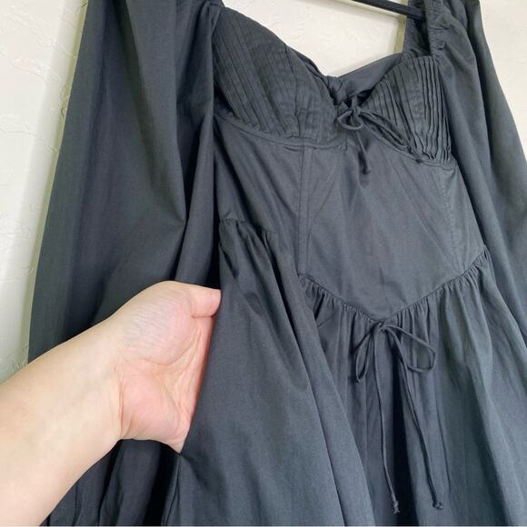 For Love & Lemons NWT Black Ruth Mini Dress Large - Picture 7 of 11